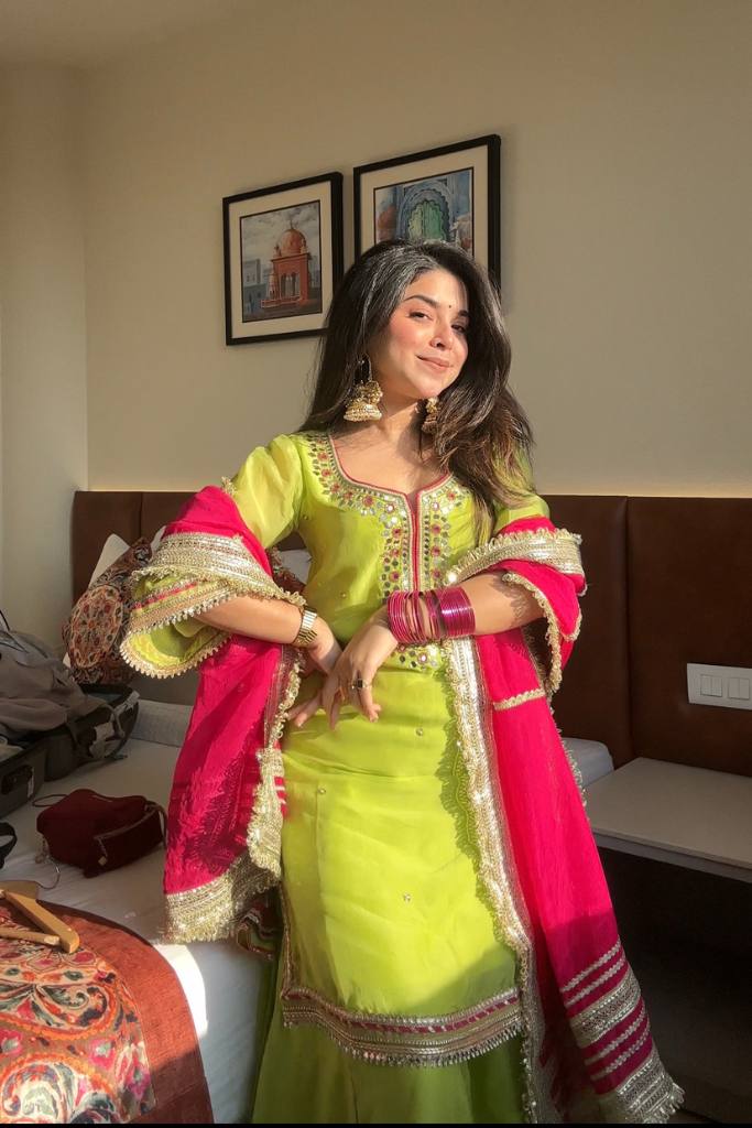 Saumya Neon Sharara Suit Set