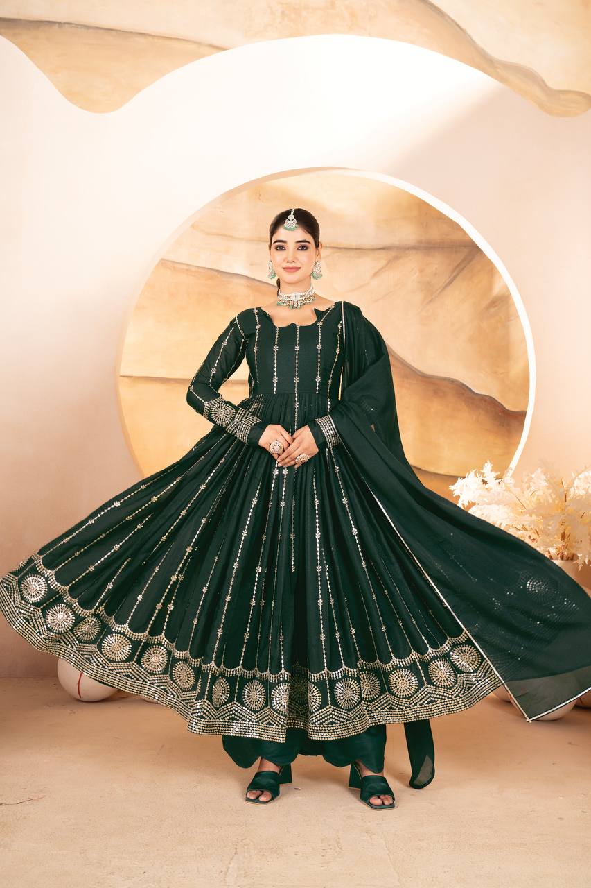 SARA NEW TRENDY ANARKALI SUIT SET