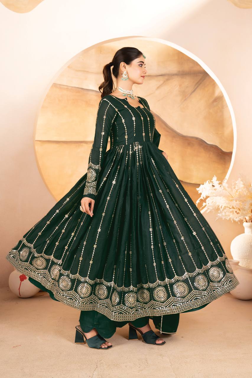 SARA NEW TRENDY ANARKALI SUIT SET