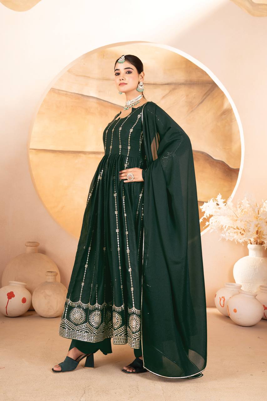 SARA NEW TRENDY ANARKALI SUIT SET