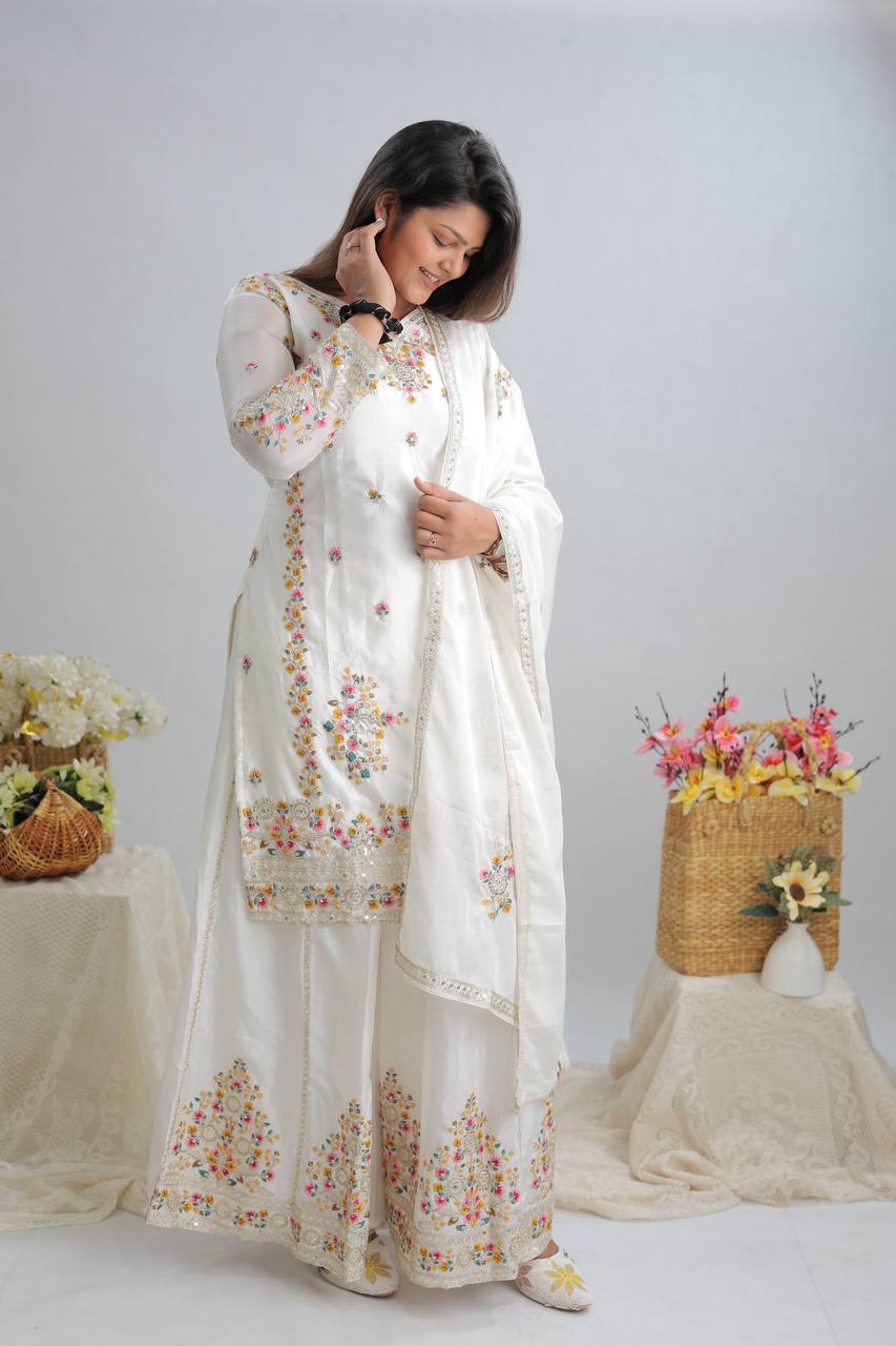 NYSAA WHITE CHINON SUIT SET