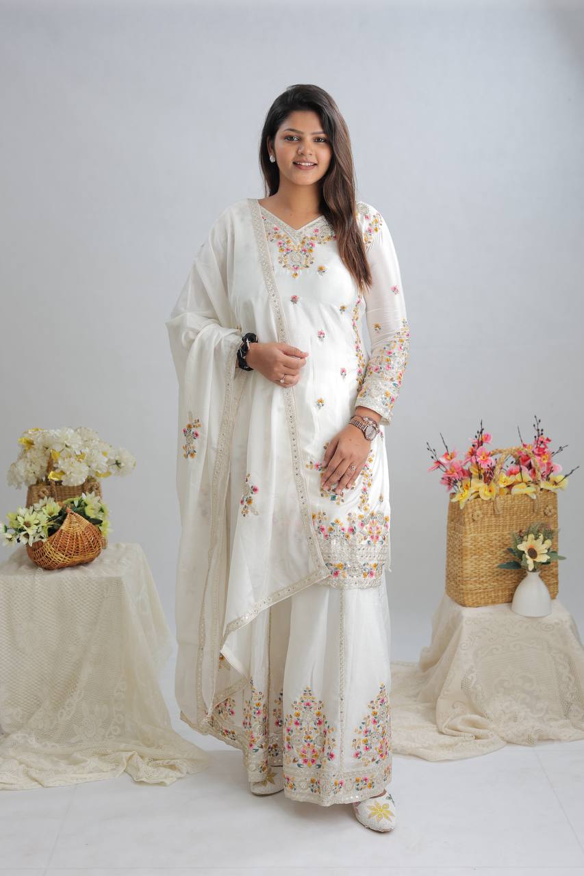NYSAA WHITE CHINON SUIT SET