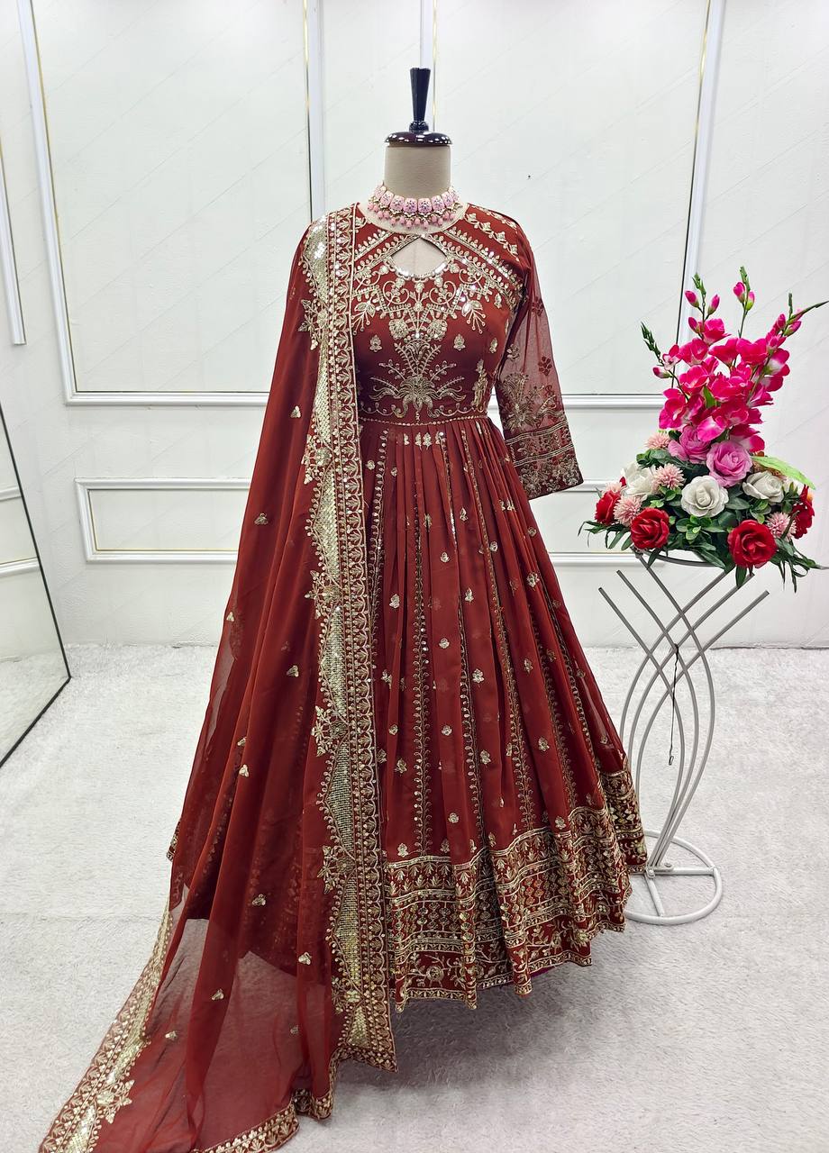 SINDOORVA MAROON DESIGNER SUIT SET