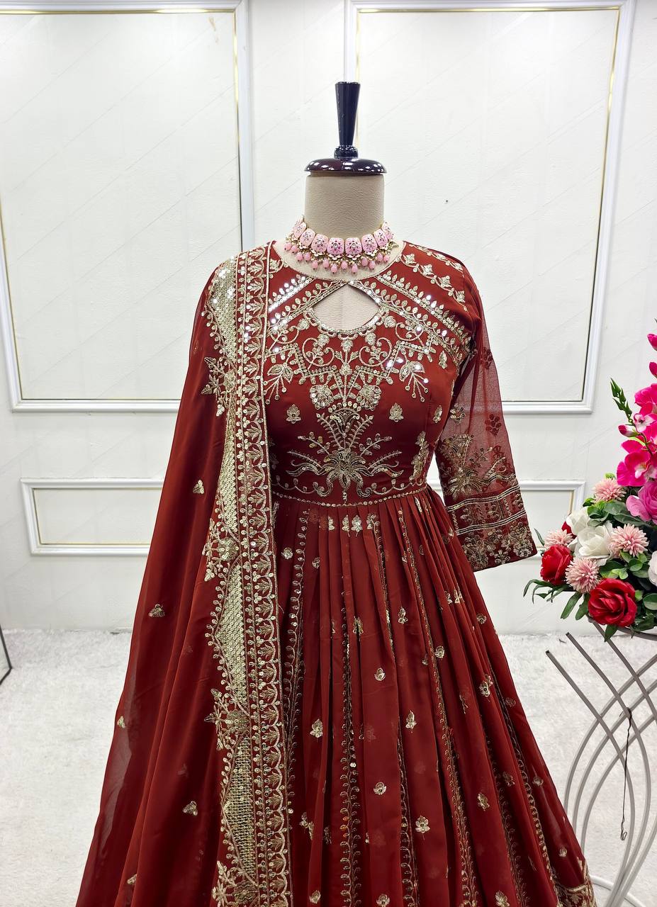 SINDOORVA MAROON DESIGNER SUIT SET