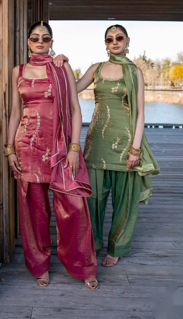 Yashvi Heavy Fendy Silk Top Farshi Suit Set