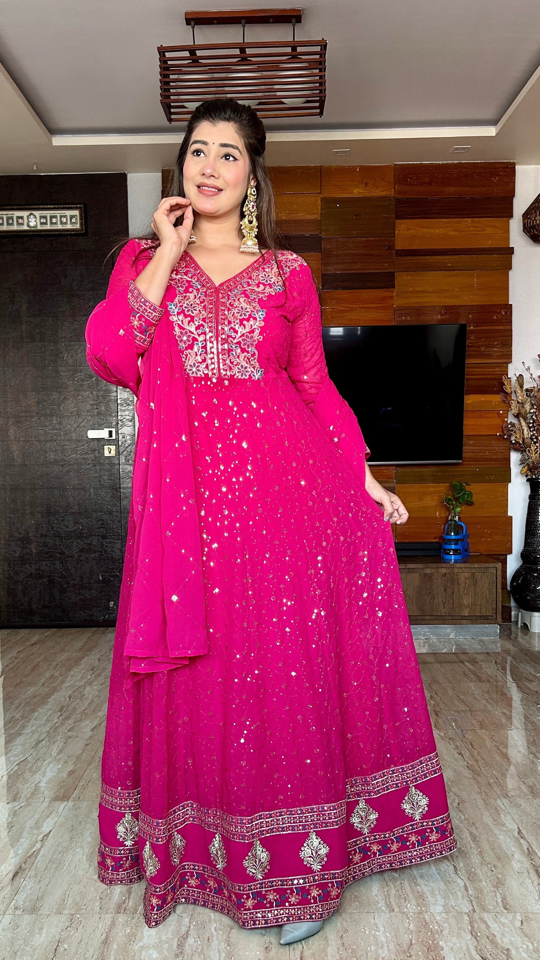 TANIYA EMBROIDERED GEORGETTE SUIT SET