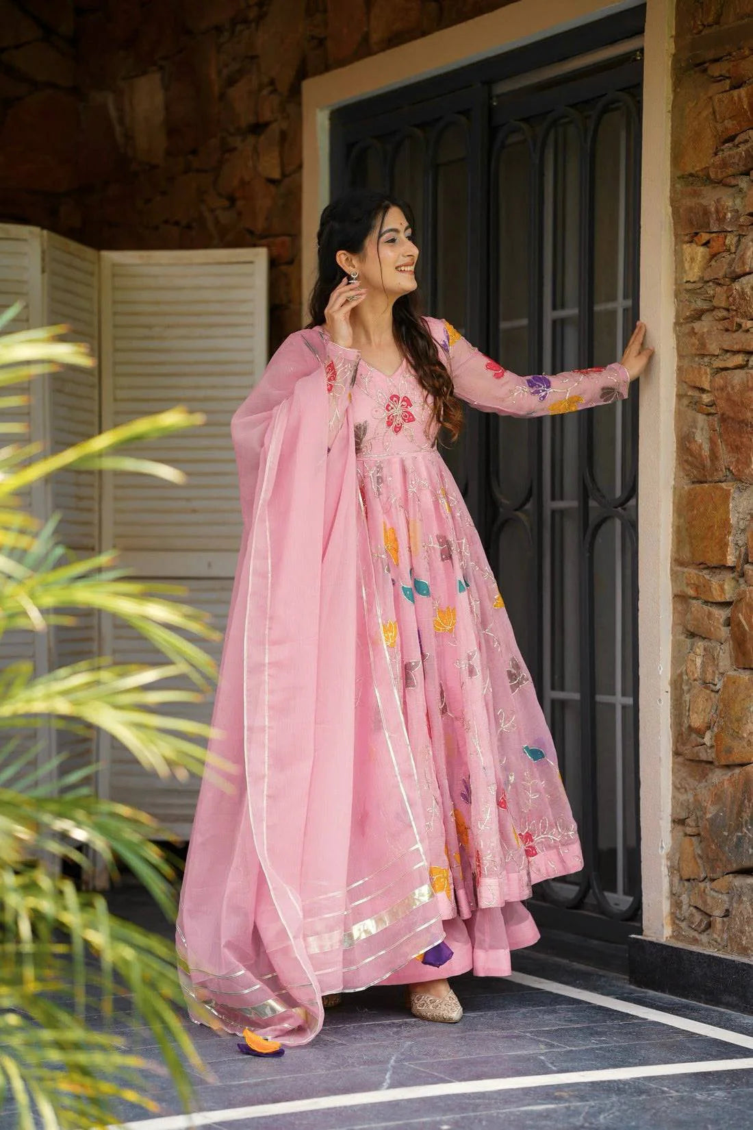 ROSAIRA PINK SHARARA SUIT SET