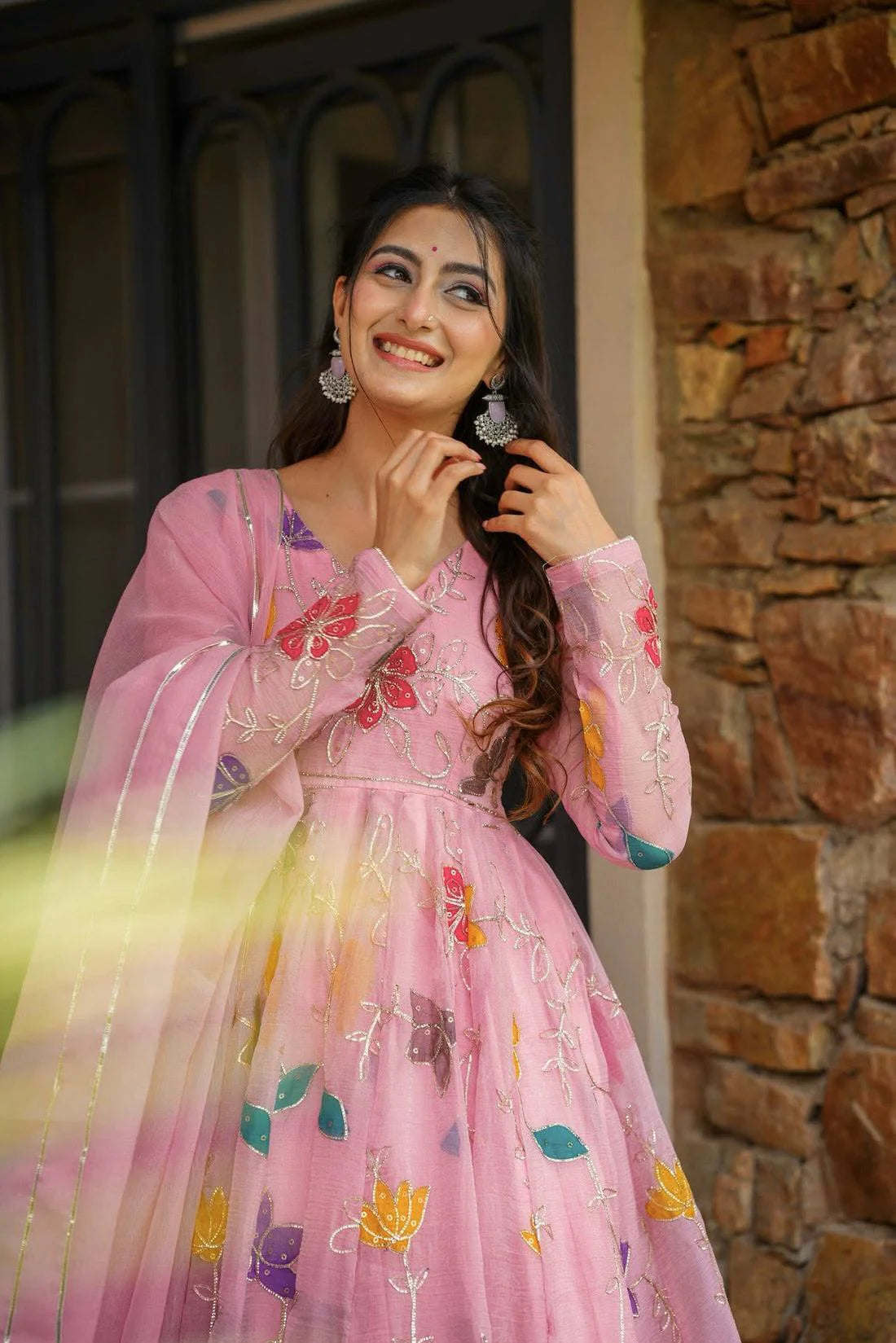ROSAIRA PINK SHARARA SUIT SET
